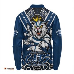 Amazing Aussie Geelong Cats Ripped Legacy Of The Game Long Sleeve Polo Shirt