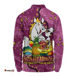 Amazing Aussie Brisbane Broncos Custom Australian Big Things Long Sleeve Polo Shirt