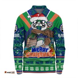 Amazing Aussie New Zealand Warriors Christmas Custom Warriors Santa Aussie Big Things Long Sleeve Polo Shirt