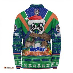Amazing Aussie New Zealand Warriors Christmas Custom Warriors Santa Aussie Big Things Long Sleeve Polo Shirt