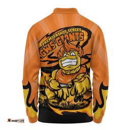 Amazing Aussie GWS GIANTS Premiership Series Flame Edition Long Sleeve Polo Shirt