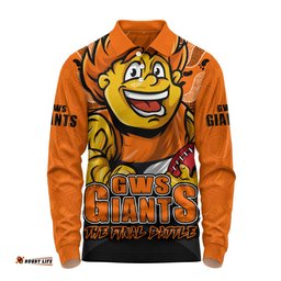 Amazing Aussie GWS GIANTS Final Clash Battle Edition Long Sleeve Polo Shirt
