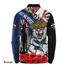 Amazing Aussie Geelong Cats Anzac Day Honor United In Spirit Long Sleeve Polo Shirt