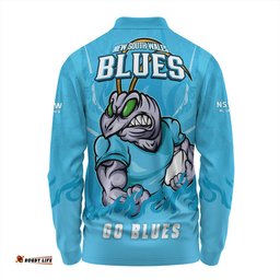 Amazing Aussie New South Wales Blues Strong Fighting Flame Go Blues Long Sleeve Polo Shirt