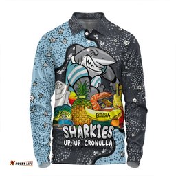 Amazing Aussie Cronulla Sutherland Sharks Custom Australian Big Things Long Sleeve Polo Shirt