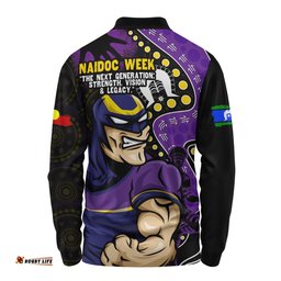 Amazing Aussie Melbourne Storm NAIDOC Indigenous Warrior Spirit Long Sleeve Polo Shirt