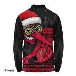 Amazing Aussie Essendon Merry Christmas Down Under Footy Power Style Long Sleeve Polo Shirt
