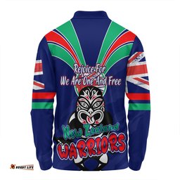 Amazing Aussie New Zealand Warriors Happy Australia Day We Are One And Free Long Sleeve Polo Shirt