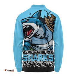 Amazing Aussie Cronulla Sutherland Sharks Unleash Power In The Ultimate Battle Long Sleeve Polo Shirt