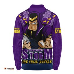 Amazing Aussie Melbourne Storm Final Clash Battle Edition Long Sleeve Polo Shirt