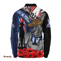 Amazing Aussie North Melbourne Anzac Day Honor United In Spirit Long Sleeve Polo Shirt