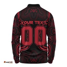 Amazing Aussie Essendon Spirit Warriors Of The Game Long Sleeve Polo Shirt