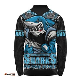 Amazing Aussie Cronulla Sutherland Sharks Final Clash Battle Edition Long Sleeve Polo Shirt