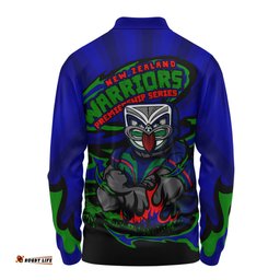 Amazing Aussie New Zealand Warriors Premiership Series Sports Gear Long Sleeve Polo Shirt