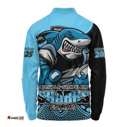 Amazing Aussie Cronulla Sutherland Sharks Battle For Glory Rugby Finals Edition Long Sleeve Polo Shirt