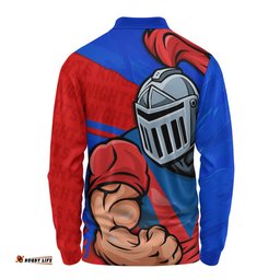 Amazing Aussie Newcastle Knights Defend The Pride Long Sleeve Polo Shirt