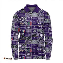 Amazing Aussie Fremantle Legacy Of The Pride Comic Style Long Sleeve Polo Shirt