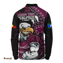 Amazing Aussie Manly Warringah Sea Eagles NAIDOC Indigenous Warrior Spirit Long Sleeve Polo Shirt