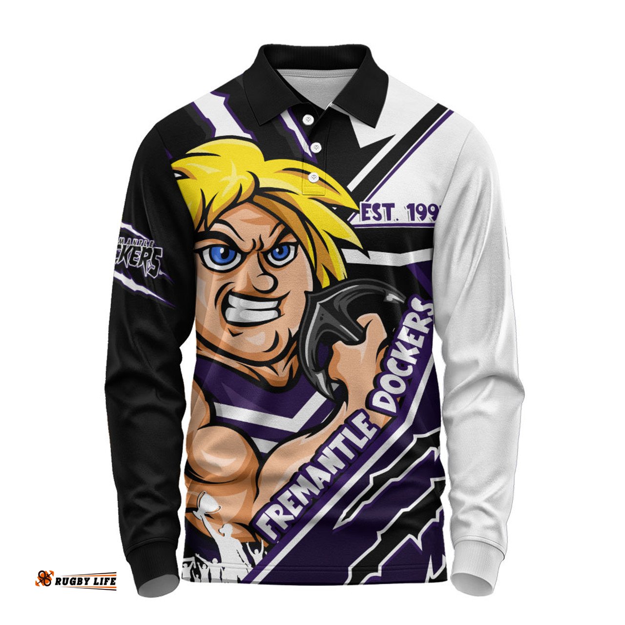 Amazing Aussie Fremantle Battlefield Glory Gear Long Sleeve Polo Shirt
