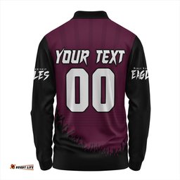 Amazing Aussie Manly Warringah Sea Eagles Heart Of A Fighter Tough And Fearless Long Sleeve Polo Shirt