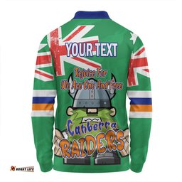 Amazing Aussie Canberra Raiders Happy Australia Day We Are One And Free Long Sleeve Polo Shirt