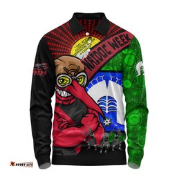 Amazing Aussie Essendon NAIDOC Week Pride Edition Long Sleeve Polo Shirt