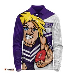 Amazing Aussie Fremantle Defend The Pride Long Sleeve Polo Shirt