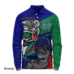 Amazing Aussie New Zealand Warriors Defend The Pride Long Sleeve Polo Shirt