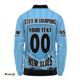 Amazing Aussie New South Wales Blues Dynasty Of Blues Long Sleeve Polo Shirt