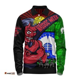 Amazing Aussie Melbourne NAIDOC Week Pride Edition Long Sleeve Polo Shirt