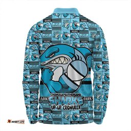 Amazing Aussie Cronulla Sutherland Sharks Champion���s Pride Comic Style Long Sleeve Polo Shirt