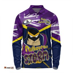 Amazing Aussie Melbourne Storm Happy Australia Day We Are One And Free Long Sleeve Polo Shirt