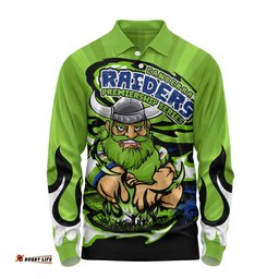 Amazing Aussie Canberra Raiders Premiership Series Sports Gear Long Sleeve Polo Shirt