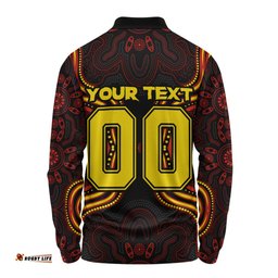 Amazing Aussie Gold Coast SUNS Spirit Warriors Of The Game Long Sleeve Polo Shirt
