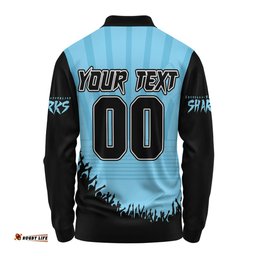 Amazing Aussie Cronulla Sutherland Sharks Heart Of A Fighter Tough And Fearless Long Sleeve Polo Shirt
