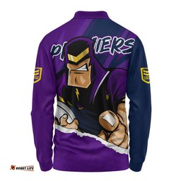 Amazing Aussie Melbourne Storm Chasing Victory 2025 Final Series Pride Long Sleeve Polo Shirt
