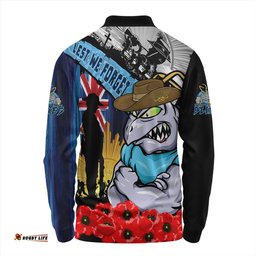 Amazing Aussie New South Wales Blues United In Spirit Anzac Day Tribute Long Sleeve Polo Shirt