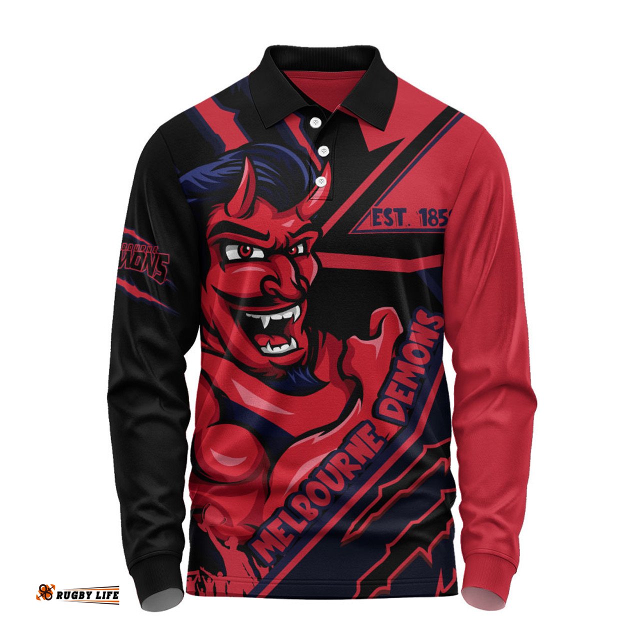 Amazing Aussie Melbourne Battlefield Glory Gear Long Sleeve Polo Shirt