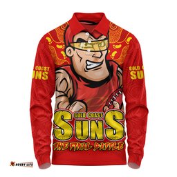 Amazing Aussie Gold Coast SUNS Final Clash Battle Edition Long Sleeve Polo Shirt