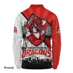 Amazing Aussie St. George Illawarra Dragons Fearless Soul Series Long Sleeve Polo Shirt
