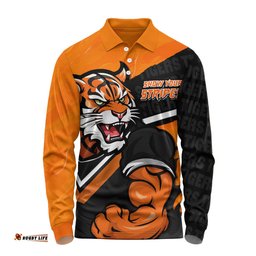 Amazing Aussie Wests Tigers Defend The Pride Long Sleeve Polo Shirt