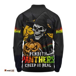 Amazing Aussie Penrith Panthers Dark Moon Rugby Halloween Battle Edition Long Sleeve Polo Shirt