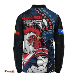 Amazing Aussie Sydney Roosters NAIDOC Indigenous Warrior Spirit Long Sleeve Polo Shirt