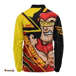 Amazing Aussie Gold Coast SUNS Battlefield Glory Gear Long Sleeve Polo Shirt