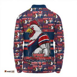 Amazing Aussie Sydney Roosters Champion���s Pride Comic Style Long Sleeve Polo Shirt