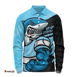 Amazing Aussie Cronulla Sutherland Sharks Defend The Pride Long Sleeve Polo Shirt