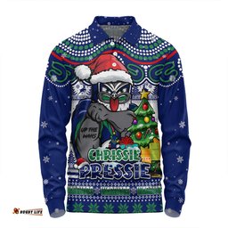 Amazing Aussie New Zealand Warriors Aussie Ugly Christmas For Die Hard Fan Supporters Long Sleeve Polo Shirt