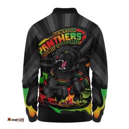 Amazing Aussie Penrith Panthers Premiership Series Sports Gear Long Sleeve Polo Shirt