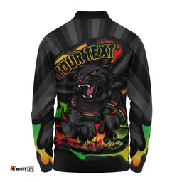 Amazing Aussie Penrith Panthers Premiership Series Sports Gear Long Sleeve Polo Shirt