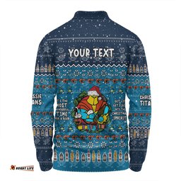 Amazing Aussie Gold Coast Titans Christmas Custom Chrissie Spirit Long Sleeve Polo Shirt